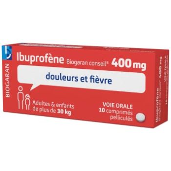 Ibuprof&egrave;ne Biogaran Conseil 400mg - 10 comprim&eacute;s pellicul&eacute;s
