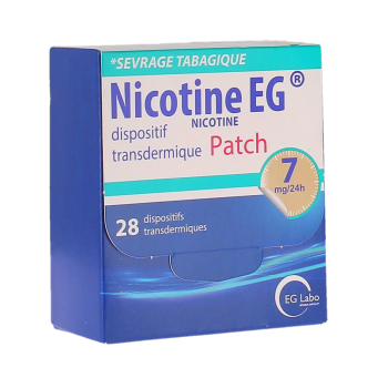 Nicotine EG dispositif transdermique patch 7mg/24h - boite de 28 dispositifs transdermiques 
