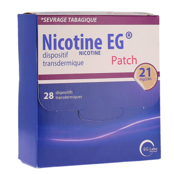 Nicotine EG dispositif transdermique patch 21mg/24h - 28 dispositifs transdermiques 
