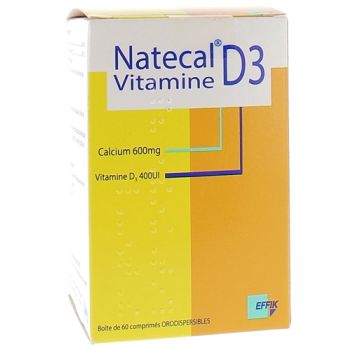 Natecal Vitamine D3 - bo&icirc;te de 60 comprim&eacute;s orodispersibles