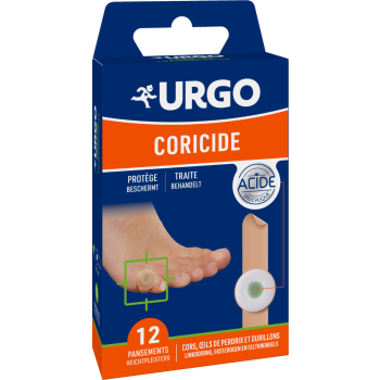Pansements Coricide Urgo - bo&icirc;te de 12 pansements 2x7 cm