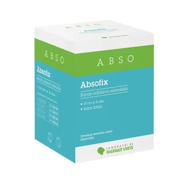 Absofix bande adh&eacute;sive extensible Abso - bo&icirc;te d'une bande de 10m x 5cm