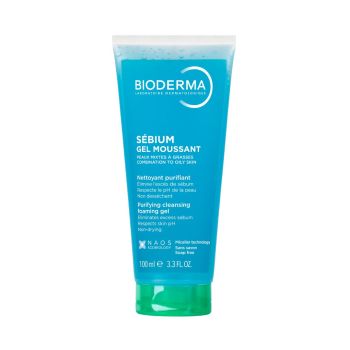 S&eacute;bium Gel moussant nettoyant purifiant peaux mixtes/grasses Bioderma - tube de 100 ml