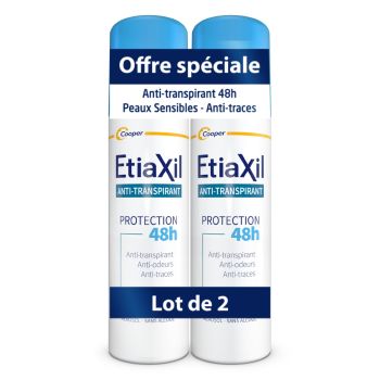 Etiaxil D&eacute;odorant anti-transpirant 48h A&eacute;rosol - 2 x 150 ml