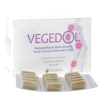 Vegedol Vegemedica - bo&icirc;te de 60 g&eacute;lules v&eacute;g&eacute;tales