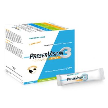 PreserVision 3 &agrave; vis&eacute;e oculaire Bausch & Lomb - bo&icirc;te de 90 sticks orodispersibles