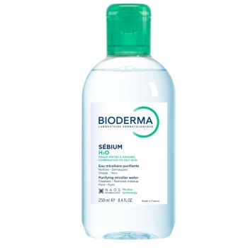 S&eacute;bium H2O Eau micellaire nettoyante purifiante Bioderma - flacon de 250 ml