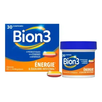 Bion3 &eacute;quilibre et &eacute;quilibre intestinal - boite de 30 comprim&eacute;s