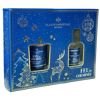 Coffret cadeau Feu de chemin&eacute;e Plantes & Parfums de Provence - coffret 2 produits