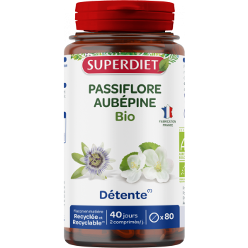 Aub&eacute;pine / Passiflore Bio Super Diet - 80 comprim&eacute;s