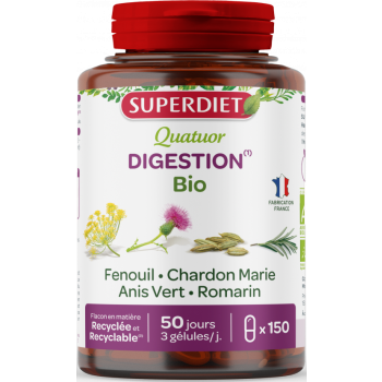 Quatuor digestion bio Super Diet - boite de 150 g&eacute;lules