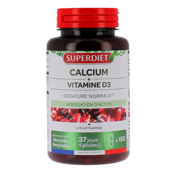 Calcium + vitamine D Super Diet - 150 g&eacute;lules