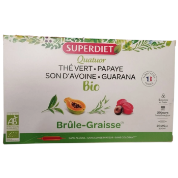 Quatuor Br&ucirc;le graisse BIO Super Diet - 20 ampoules