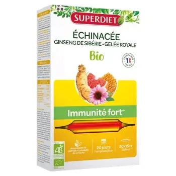 &Eacute;chinac&eacute;e immunit&eacute; fort BIO Superdiet - boite de 20 ampoules de 15ml