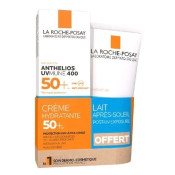 Anthelios UVmune 400 Cr&egrave;me hydratante SPF50+ La Roche-Posay - tube de 50ml + lait apr&egrave;s-soleil 75ml offert