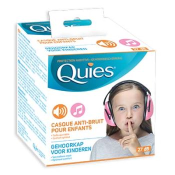 Casque anti-bruit pour enfants rose Quies - un casque 