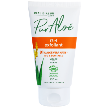 Gel exfoliant Aloe vera 81% Bio Pur Alo&eacute; - tube de 150 ml