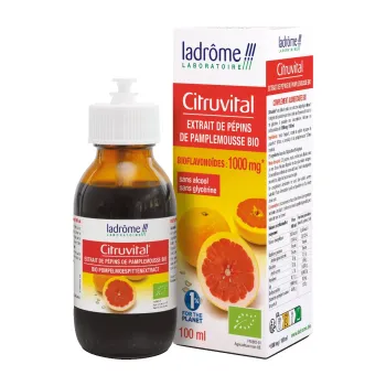 Citruvital extrait de p&eacute;pins de Pamplemousse bio Ladr&ocirc;me - flacon-pipette de 50ml