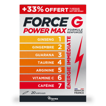 Force G Power Max Vitavea - bo&icirc;te de 20 ampoules