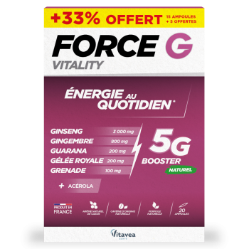 Force G Vitality &eacute;nergie imm&eacute;diate Vitavea - boite de 20 ampoules