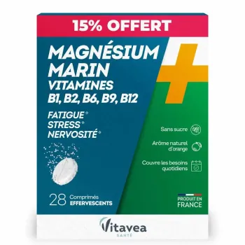 Magn&eacute;sium marin et vitamines Vitavea - offre sp&eacute;ciale boite de 28 comprim&eacute;s