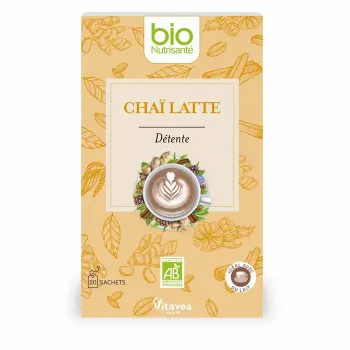 Th&eacute; noir cha&iuml; latte bio Nutrisant&eacute; - bo&icirc;te de 20 sachets