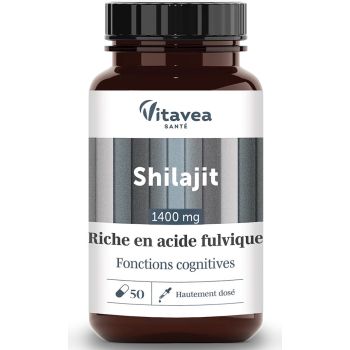 Shilajit 1400mg Vitavea - pot de 50 g&eacute;lules
