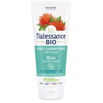 Apr&egrave;s-shampooing fortifiant au ricin bio Natessance - tube de 200ml