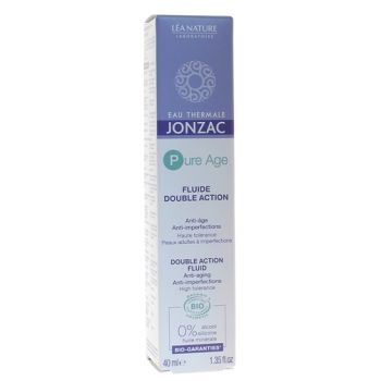 Pure Age Fluide double action anti-&acirc;ge/anti-imperfections bio Eau thermale Jonzac - tube de 40ml