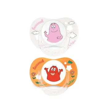 Edition limit&eacute;e sucette Barbapapa +18 mois Luc et L&eacute;a - lot de 2 sucettes