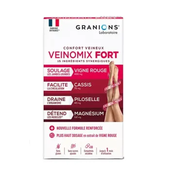 Veinomix fort confort veineux Granions - boite de 30 comprim&eacute;s 