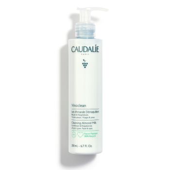 Lait d'amande d&eacute;maquillant Vinoclean Caudalie - flacon pompe de 200 ml