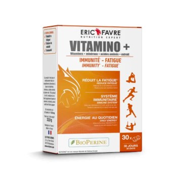 Vitamino+ immunité-fatigue Eric Favre - boîte de 30 comprimés