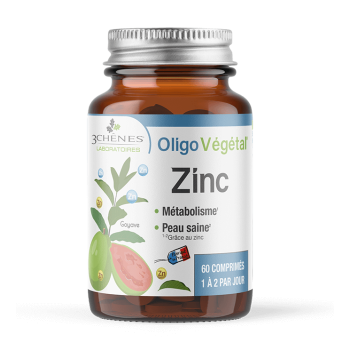 OligoV&eacute;g&eacute;tal Zinc 3 Ch&ecirc;nes - pot de 60 comprim&eacute;s