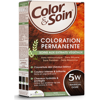 Color & soin coloration permanente marron dor&eacute; 5W Les 3 ch&ecirc;nes - 1 kit