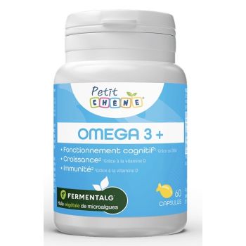 Petit Ch&ecirc;ne Omega 3+ Les 3 Ch&ecirc;nes - bo&icirc;te de 60 capsules