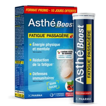 Asth&eacute; Boost fatigue passag&egrave;re 3C Pharma - boite de 20 comprim&eacute;s + 10 offerts 