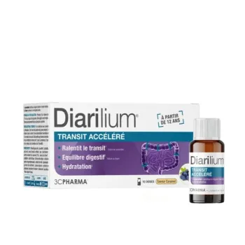 Diarilium transit acc&eacute;l&eacute;r&eacute; saveur caramel 3C Pharma - boite de 10 monodoses 
