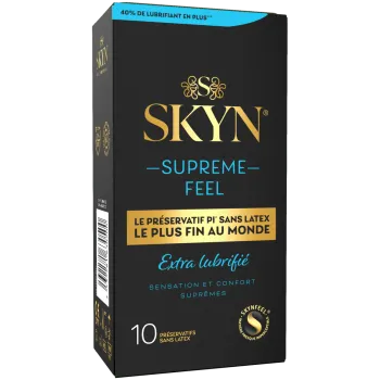Skyn supr&ecirc;me feel extra lubrifi&eacute; pr&eacute;servatifs Manix - 10 pr&eacute;servatifs sans latex     