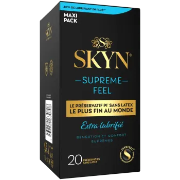 Skyn supr&ecirc;me feel extra lubrifi&eacute; pr&eacute;servatifs Manix - 20 pr&eacute;servatifs sans latex     