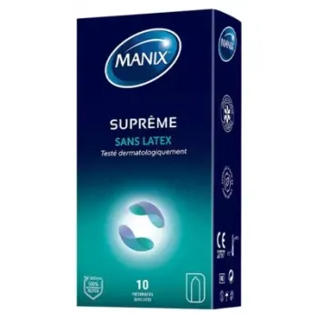 Pr&eacute;servatifs Supr&ecirc;me sans latex Manix - boite de 10 pr&eacute;servatifs