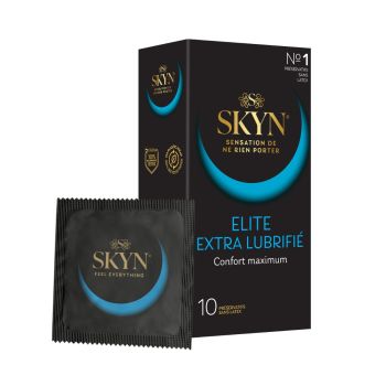 Skyn Extra Lubrifi&eacute; Pr&eacute;servatifs sans latex Manix - bo&icirc;te de 10 pr&eacute;servatifs