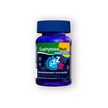 EuphytoseNuit&reg; Gomme Myrtille Sommeil M&eacute;latonine 30 Gommes  