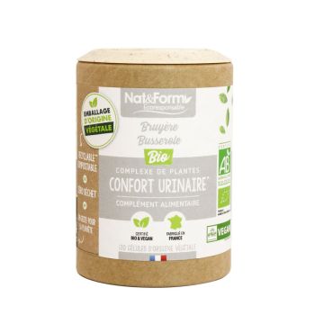 Confort urinaire bruy&egrave;re/busserole bio Nat&Form - bo&icirc;te de 120 g&eacute;lules