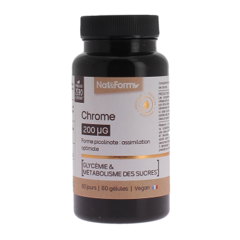Chrome picolinate 200 g Nat&form - pot de 60 g&eacute;lules