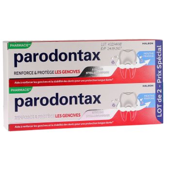 Dentifrice renforce et prot&egrave;ge les gencives Parodontax - lot de 2 tubes de 75ml