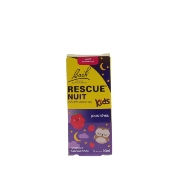 Rescue nuit kids compte-gouttes jolis-r&ecirc;ves go&ucirc;t framboise - flacon de 10ml
