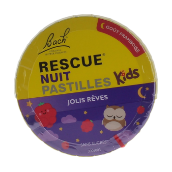 Pastilles rescue nuit kids jolis r&ecirc;ves go&ucirc;t framboise - boite de 50g