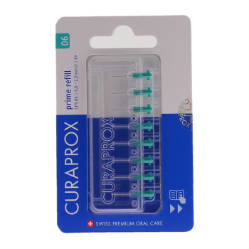Recharge brossettes interdentaires prime refill taille 06 Curaprox - boite de 8 recharges
