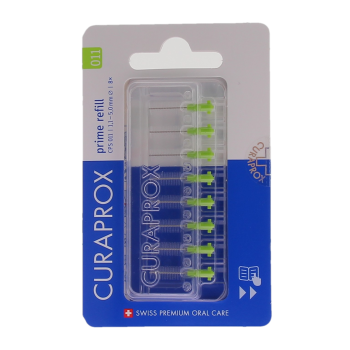 Recharge brossettes interdentaires prime refill taille 011 Curaprox - boite de 8 recharges